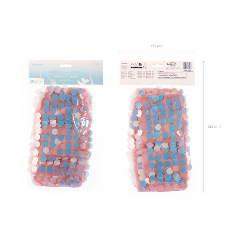 Pailletten-Tischläufer, irisierend, 0,3x2,13m Läufer PartyDeco 4 fiestastore