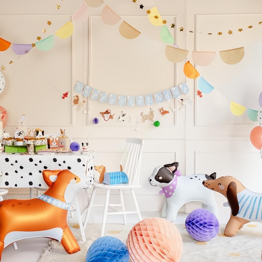 Papier-Honeycomb-Dekorationen Hunde Formen PartyDeco 3 fiestastore