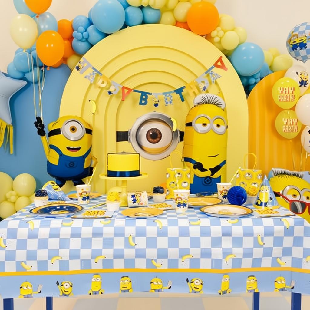 Papier-Tischdecke Minions, 180x120 cm PartyDeco 2 fiestastore
