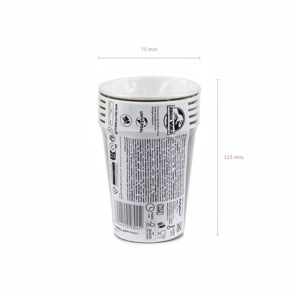 Papierbecher Jurassic World, 250 ml Becher / Gläser PartyDeco 4 fiestastore