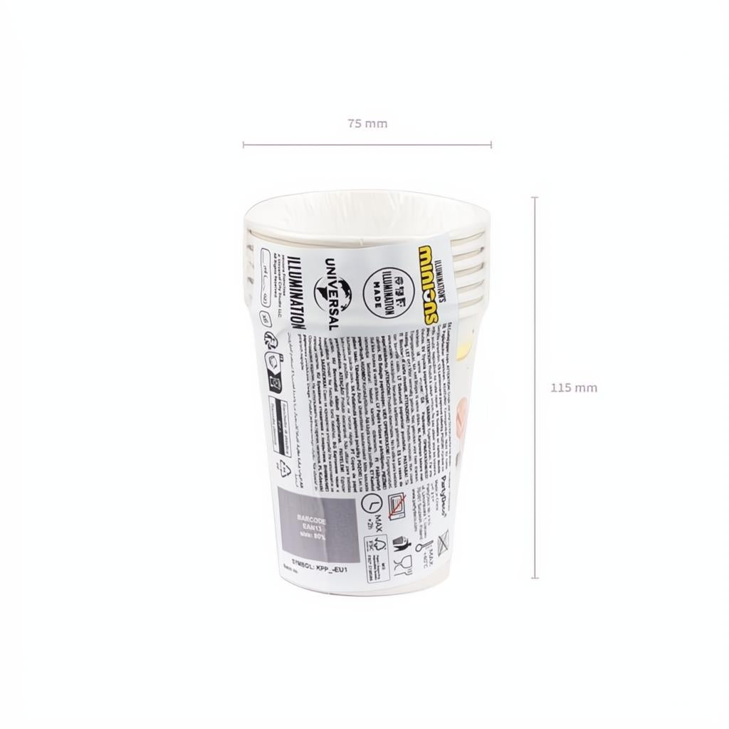 Papierbecher Minions, 250 ml PartyDeco 6 fiestastore