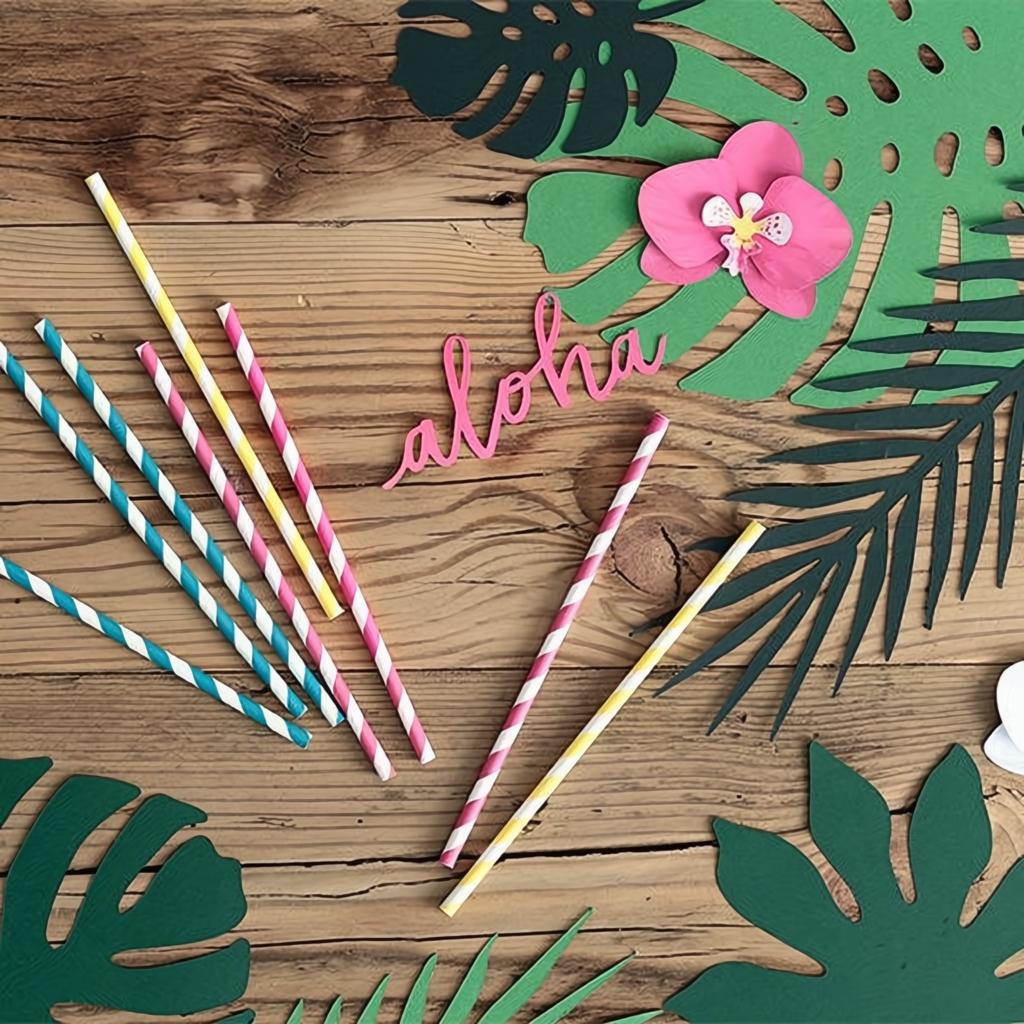 Papierdekoration Aloha - Tropische Blätter Papierdekorationen PartyDeco 4 fiestastore