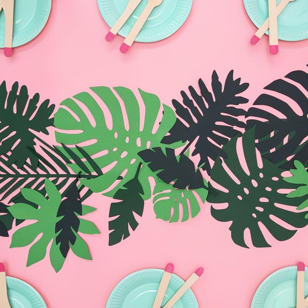 Papierdekoration Aloha - Tropische Blätter Papierdekorationen PartyDeco 6 fiestastore