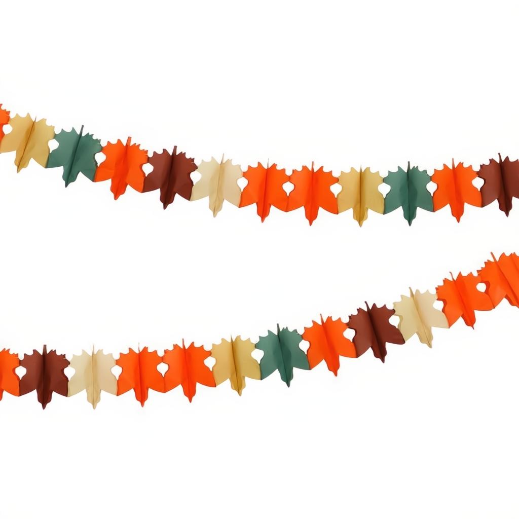 Papiergirlande Blätter, 3m Papiergirlanden PartyDeco 1 fiestastore