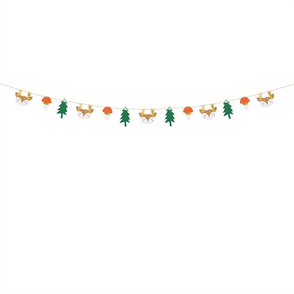 Papiergirlande Wald, 1,7m Papiergirlanden PartyDeco 1 fiestastore