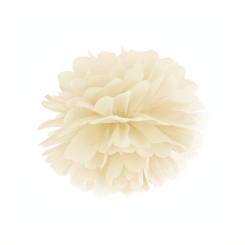 Papierpompons, creme, 25cm PartyDeco 1 fiestastore