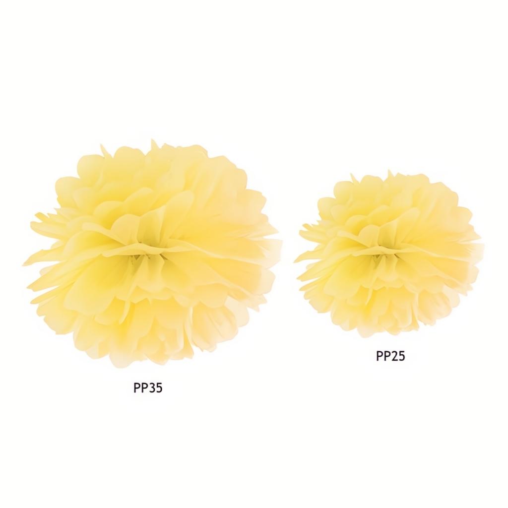 Papierpompons, gelb, 25cm PartyDeco 2 fiestastore