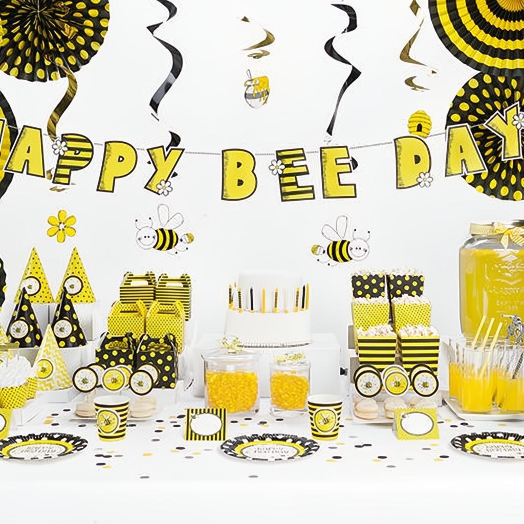 Papierpompons, gelb, 25cm PartyDeco 4 fiestastore