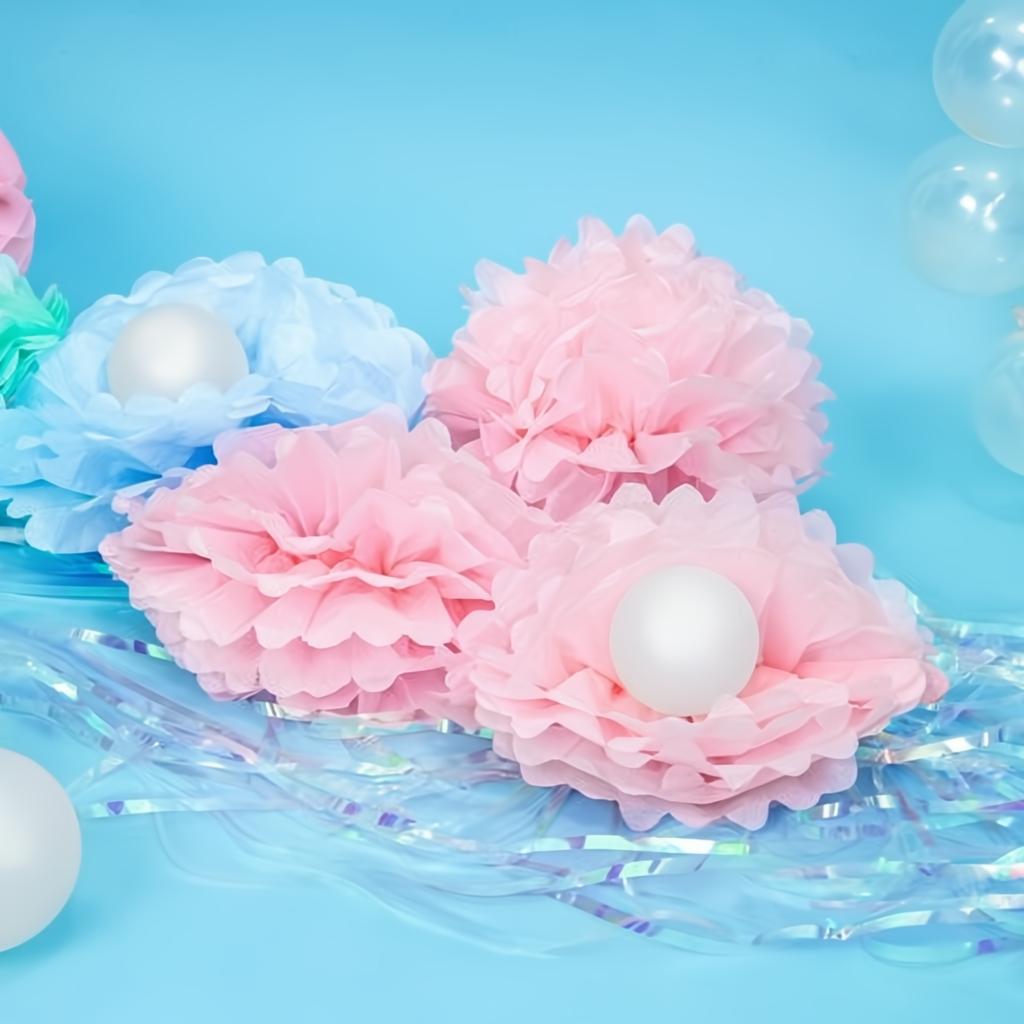 Papierpompons, hellrosa, 25cm PartyDeco 3 fiestastore