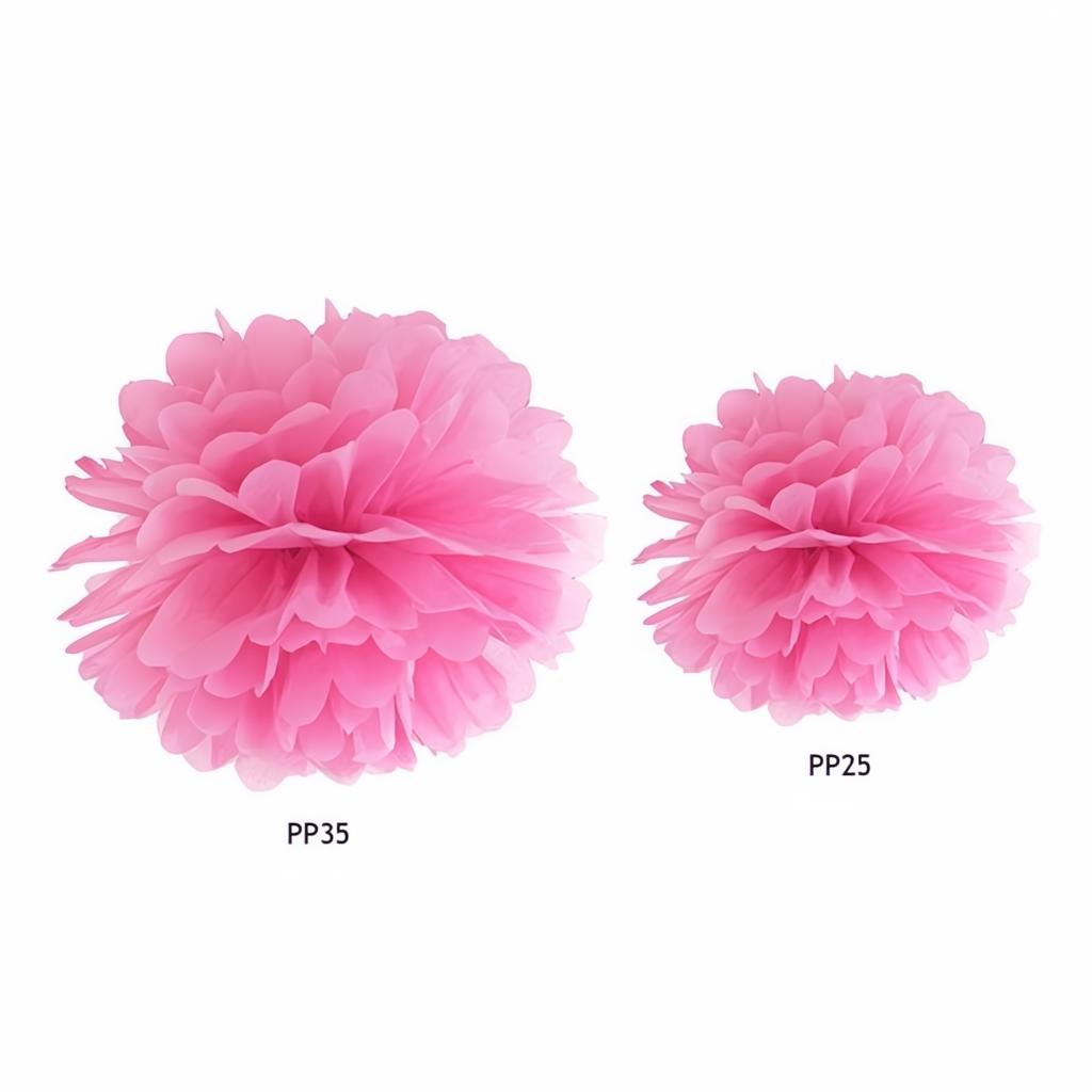 Papierpompons, rosa, 25cm PartyDeco 2 fiestastore