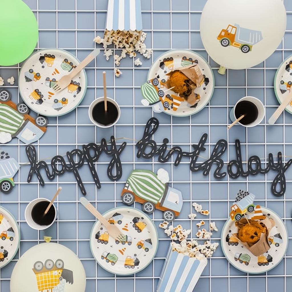 Papierservietten Betonmischmaschine, 16x13 cm Servietten bedruckt PartyDeco 5 fiestastore