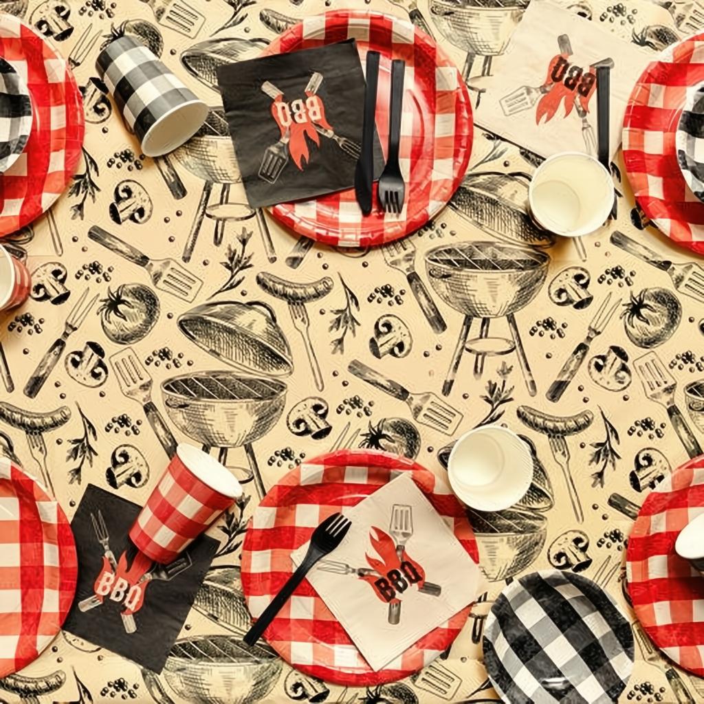 Papiertischdecke Grill, 180x120 cm PartyDeco 2 fiestastore