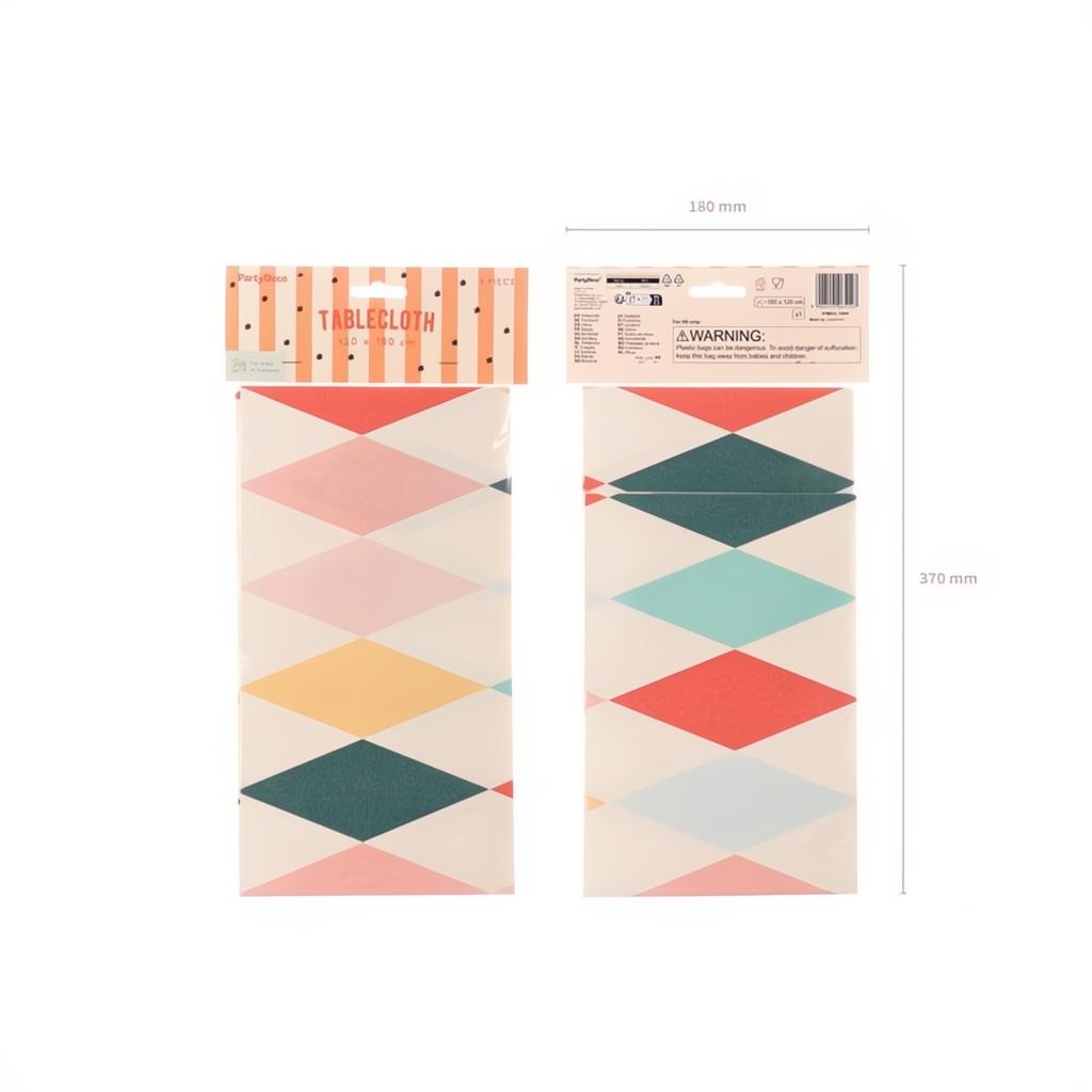 Papiertischdecke Rauten, 180 x 120 cm Party-Tischdecken / Skirtings PartyDeco 5 fiestastore