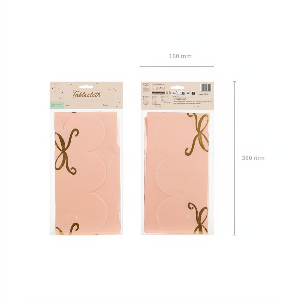 Papiertischdecke Schleifen, rosa, 180 x 120 cm PartyDeco 6 fiestastore