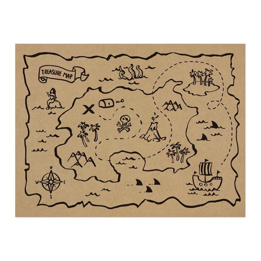 Papiertischsets Piraten, 40x30cm PartyDeco 1 fiestastore