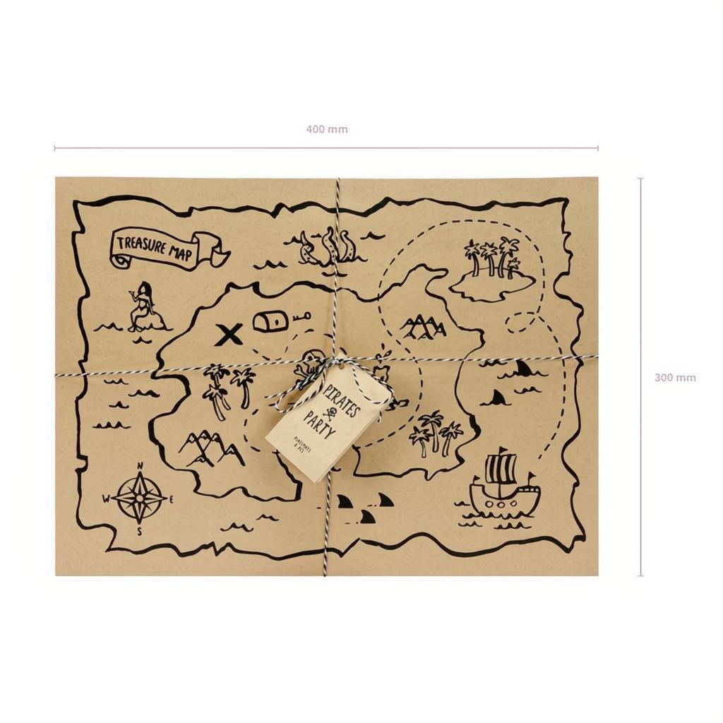 Papiertischsets Piraten, 40x30cm PartyDeco 5 fiestastore