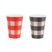 Pappbecher kariert, 400 ml PartyDeco 1 fiestastore
