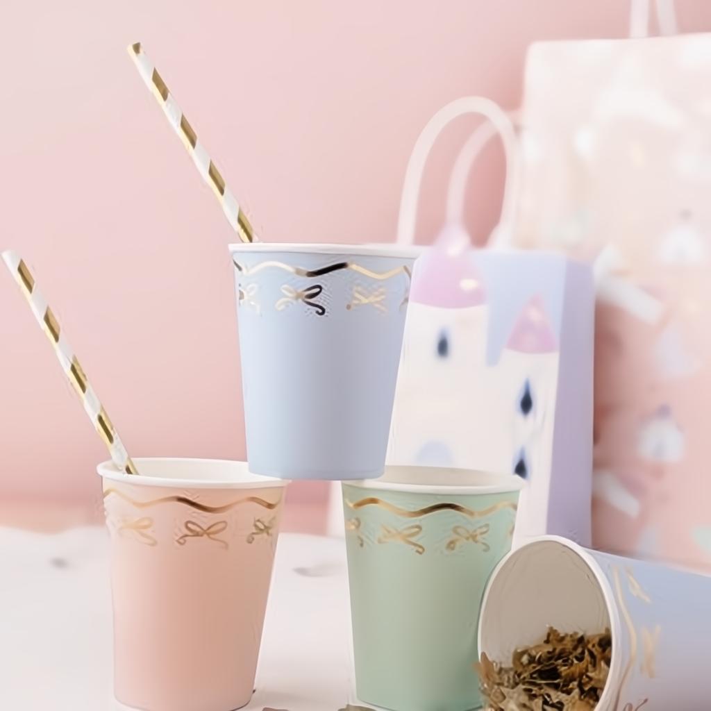 Pappbecher Schleifen, 220 ml PartyDeco 4 fiestastore