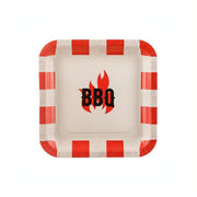 Pappteller BBQ, 26x26 cm PartyDeco 1 fiestastore