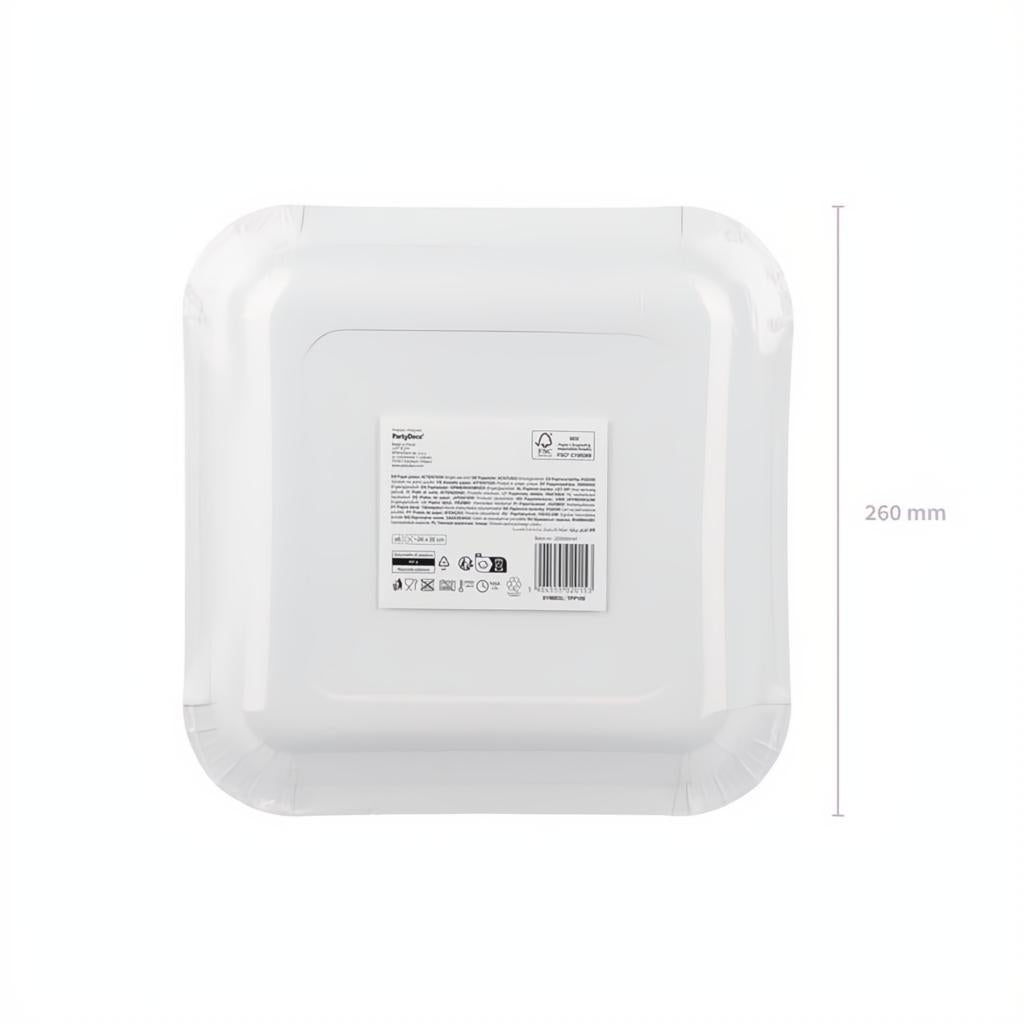 Pappteller BBQ, 26x26 cm PartyDeco 7 fiestastore