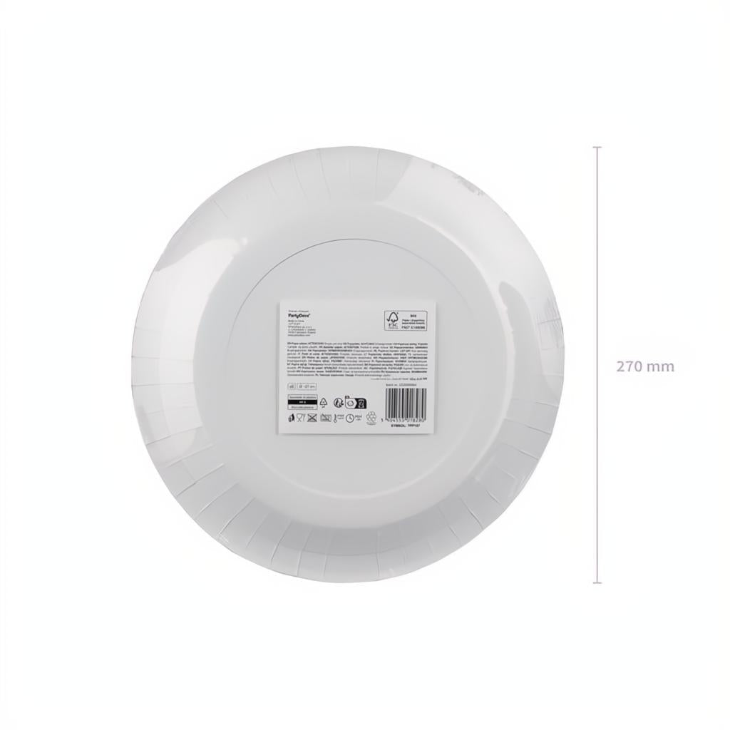 Pappteller kariert, 27 cm PartyDeco 6 fiestastore