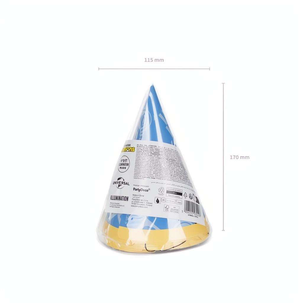 Partyhütchen Minions, 16 cm PartyDeco 7 fiestastore