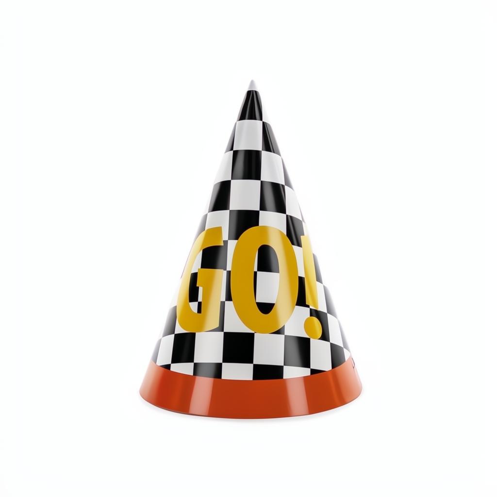 Partyhüte GO!, 16 cm Paperhüte / Partytröten PartyDeco 1 fiestastore