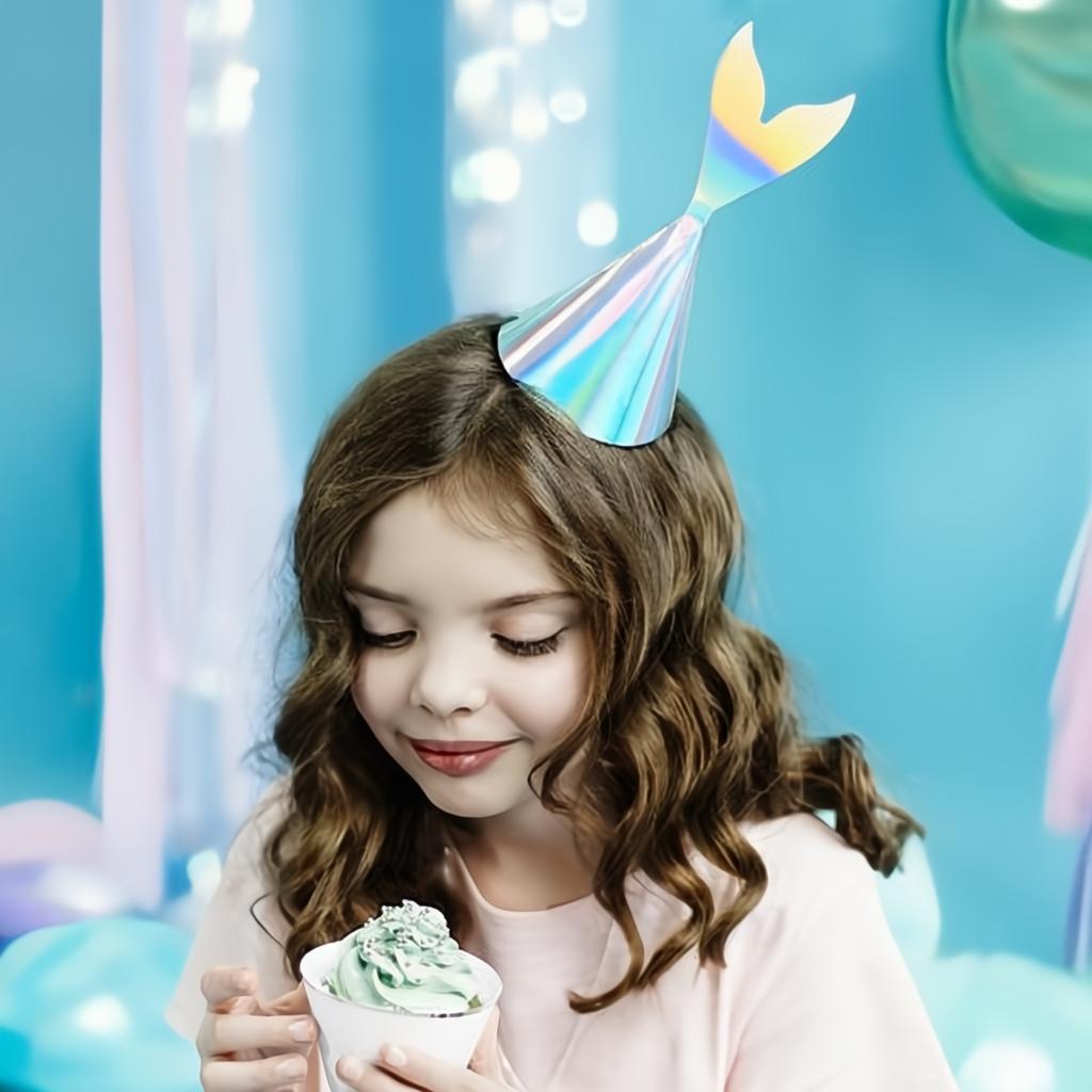 Partyhüte Meerjungfrau, schillernd, 18cm Paperhüte / Partytröten PartyDeco 2 fiestastore