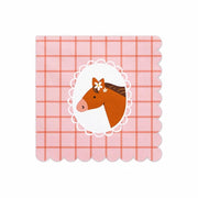 Pferd-Servietten, 33x33 cm Servietten bedruckt PartyDeco 1 fiestastore