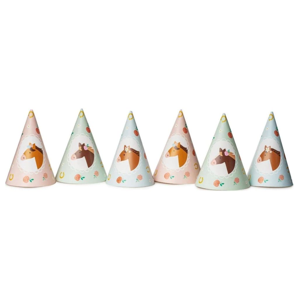 Pferde Partyhüte 16 cm Set 6 Stück PartyDeco 4 fiestastore