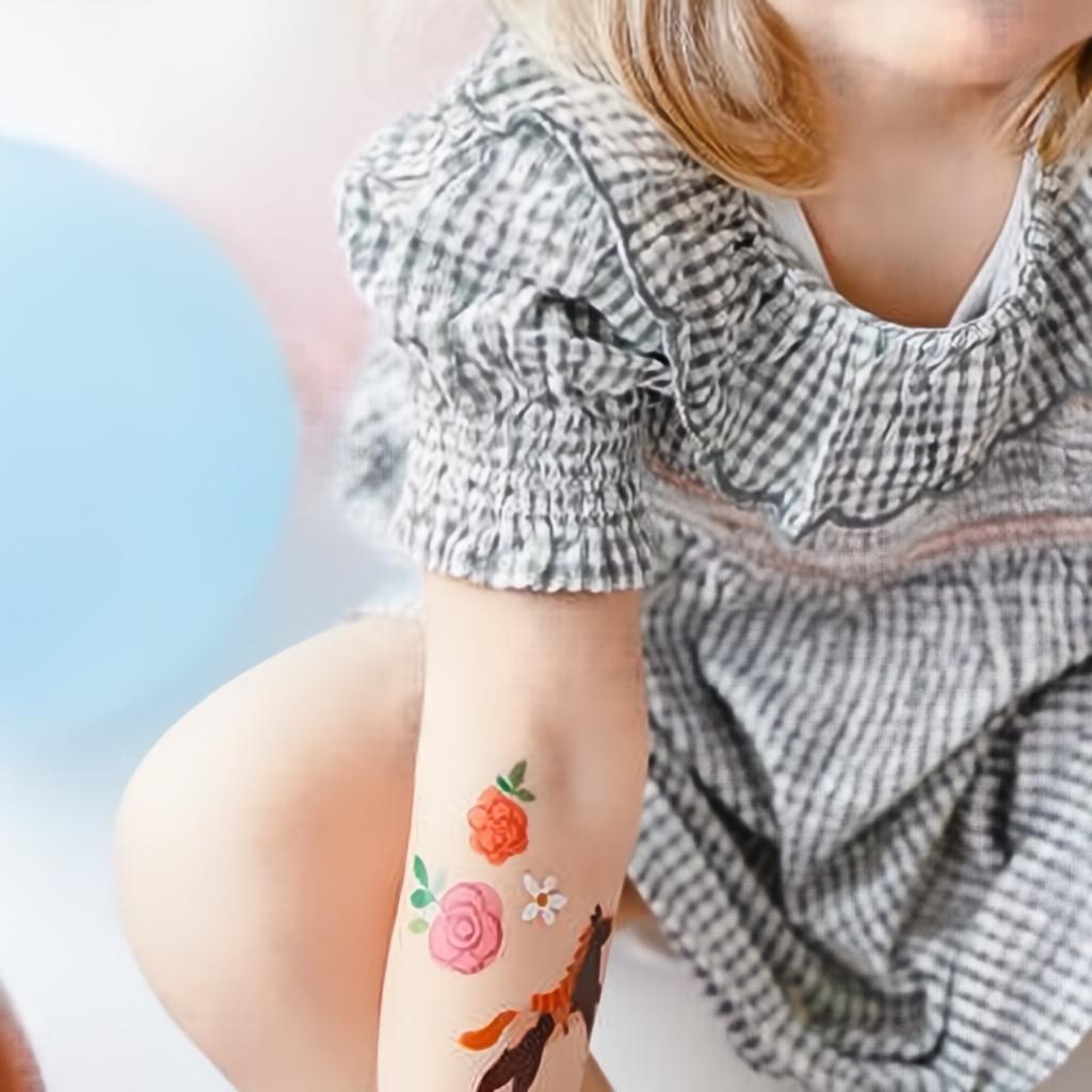 Pferde-Tattoos Abwaschbare Tattoos PartyDeco 2 fiestastore
