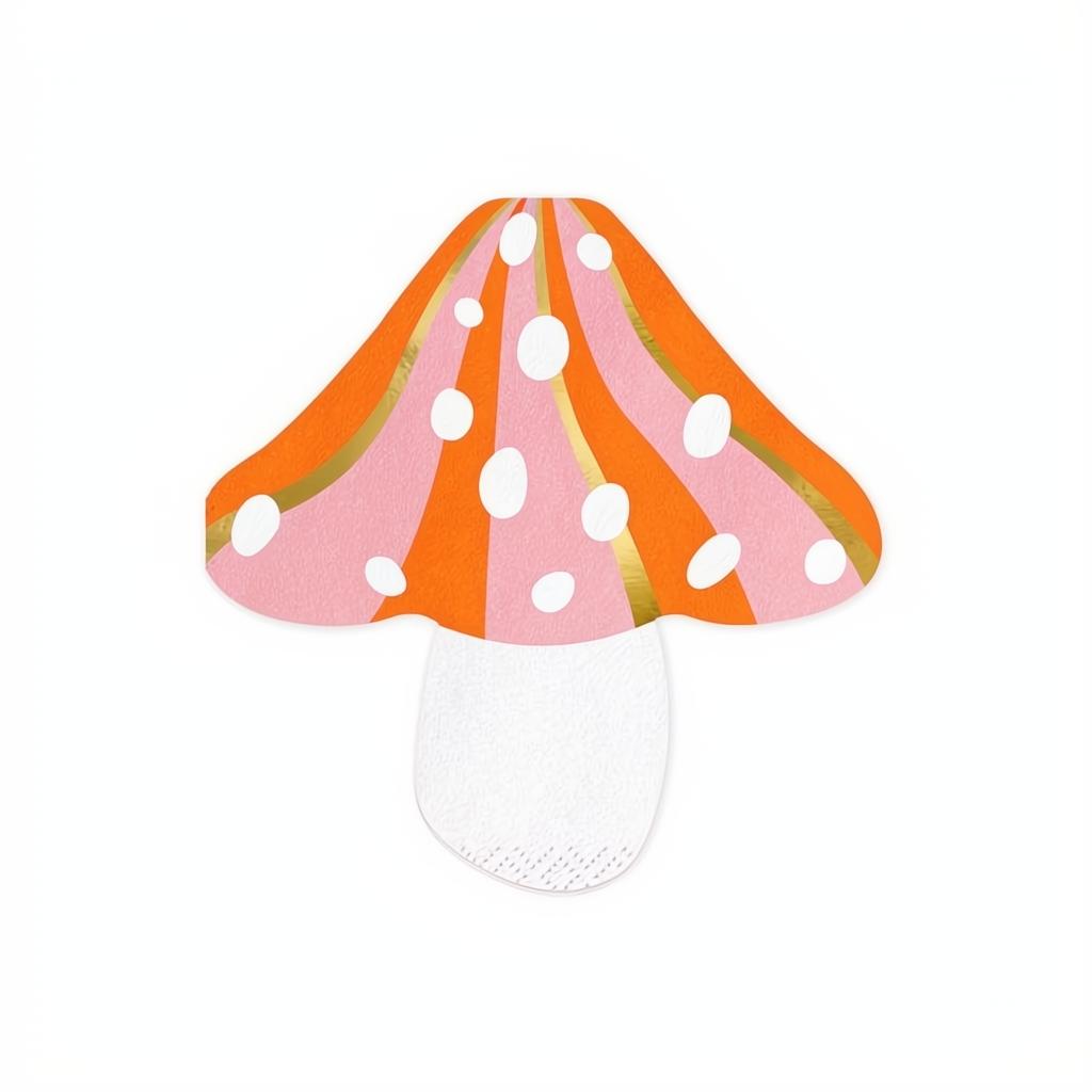 Pilz-Servietten, 13x13,5cm Servietten bedruckt PartyDeco 1 fiestastore