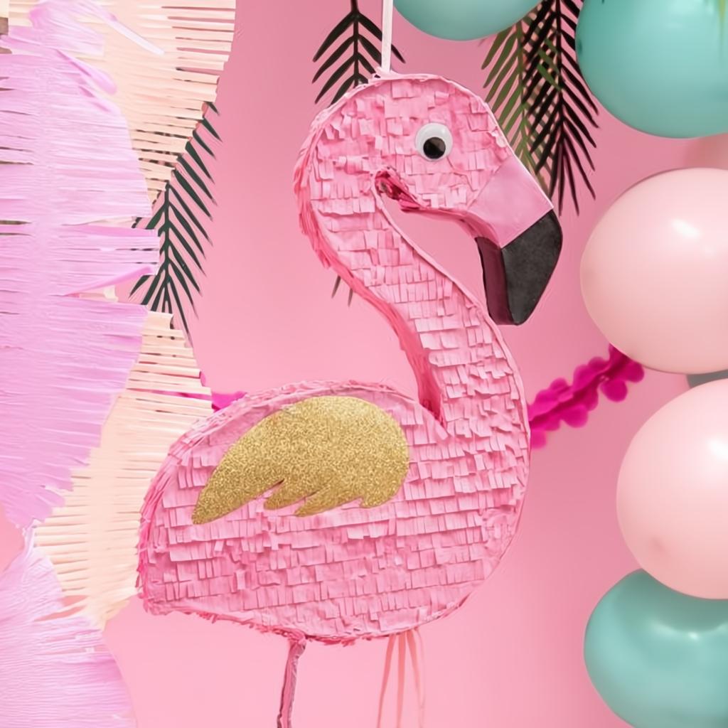 Piñata - Flamingo, 25x55x8cm Piñatas PartyDeco 2 fiestastore