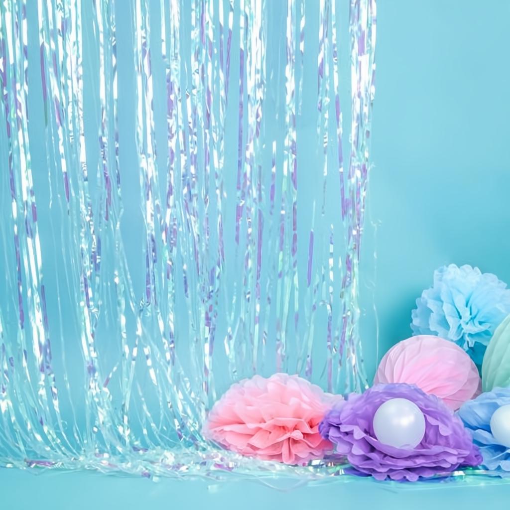 Pompon aus Seidenpapier, hell-nebel-blau, 25cm PartyDeco 6 fiestastore