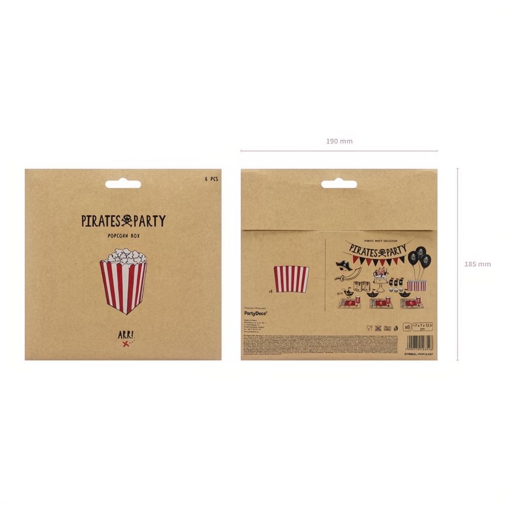 Popcornboxen XL PartyDeco 6 fiestastore