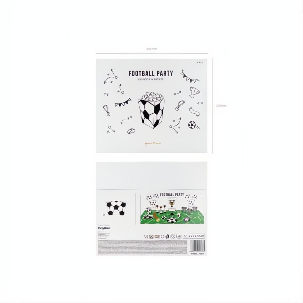 Popcorndosen Ball, 7x7x12cm Popcorn-Boxen PartyDeco 7 fiestastore