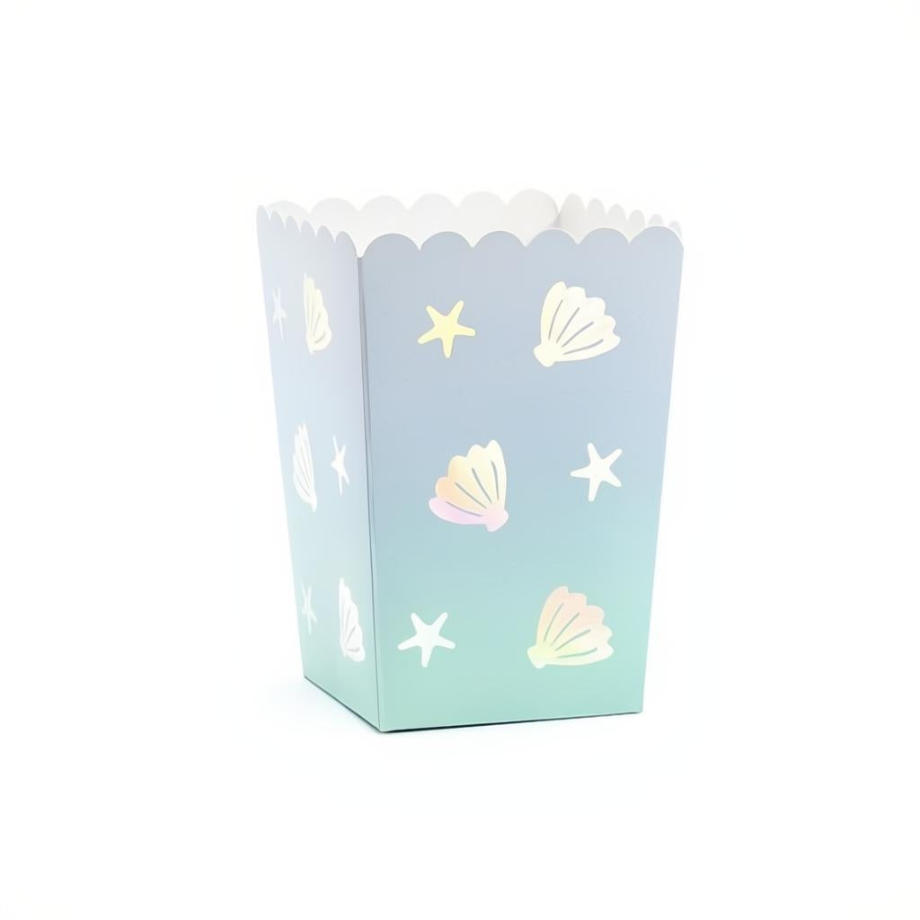 Popcorndosen Narwal, 7x7x12,5cm Popcorn-Boxen PartyDeco 1 fiestastore