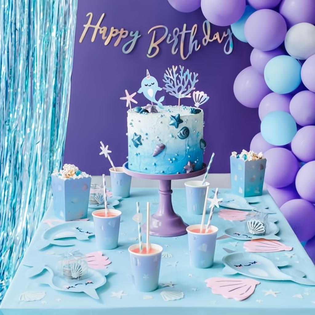 Popcorndosen Narwal, 7x7x12,5cm Popcorn-Boxen PartyDeco 5 fiestastore