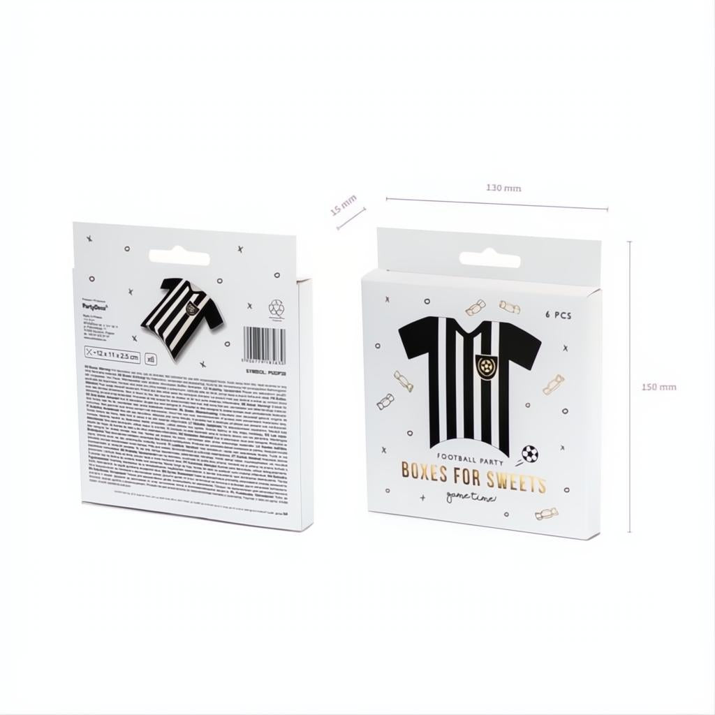 Schachteln Fussballtrikots, 12x11x2,5cm Schachteln PartyDeco 3 fiestastore