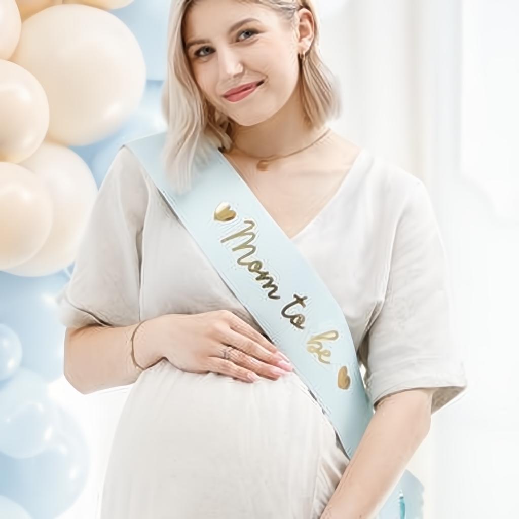Schärpe Mom to be, light tiffany blue, 75 cm PartyDeco 5 fiestastore