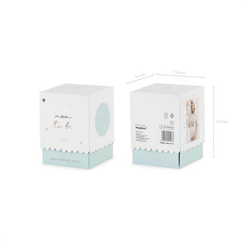 Schärpe Mom to be, light tiffany blue, 75 cm PartyDeco 6 fiestastore