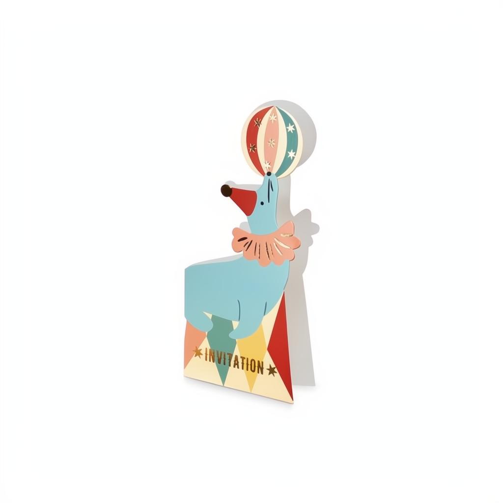 Seehund Einladungen, 8,5 x 18,5 cm Einladungen PartyDeco 1 fiestastore