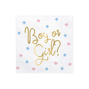 Servietten - Boy or Girl?, 33x33cm. PartyDeco 1 fiestastore