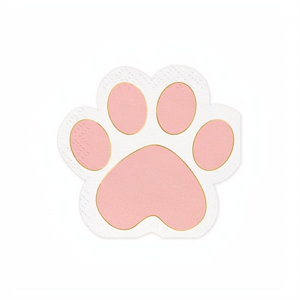 Servietten - Katzenpfoten, 15,5 x 14,5 cm Servietten bedruckt PartyDeco 1 fiestastore