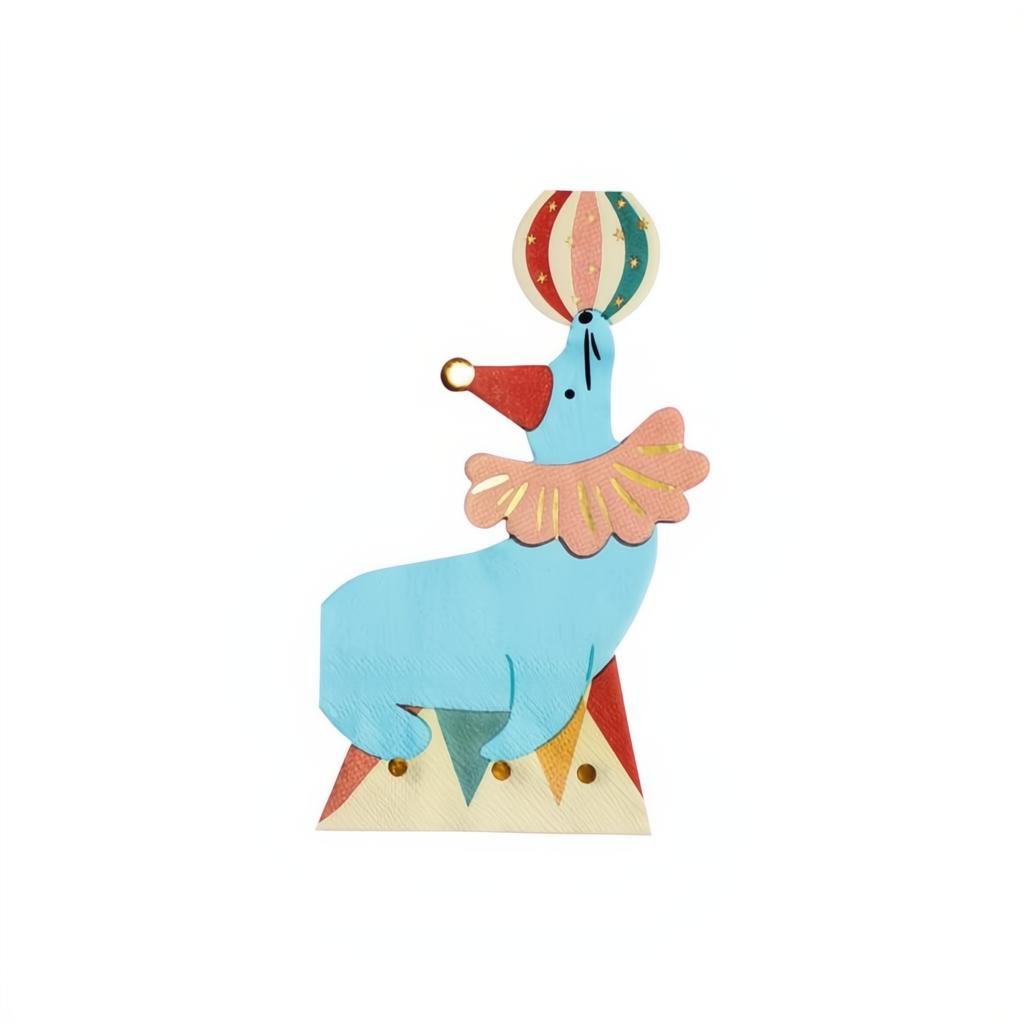 Servietten Seehund, 11 x 17 cm Servietten bedruckt PartyDeco 1 fiestastore
