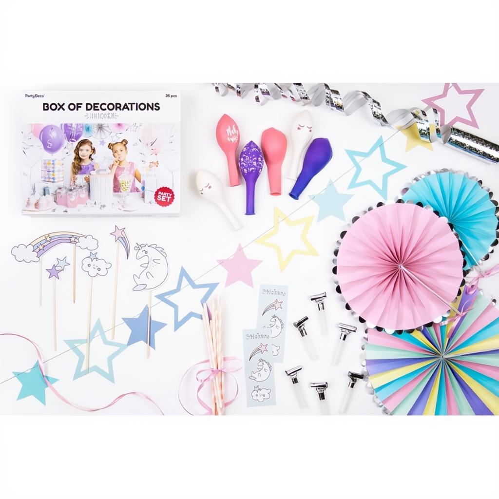 Set mit Partydekorationen - Einhorn PartyDeco 2 fiestastore