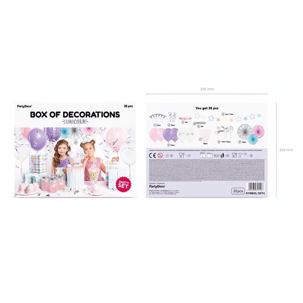 Set mit Partydekorationen - Einhorn PartyDeco 4 fiestastore