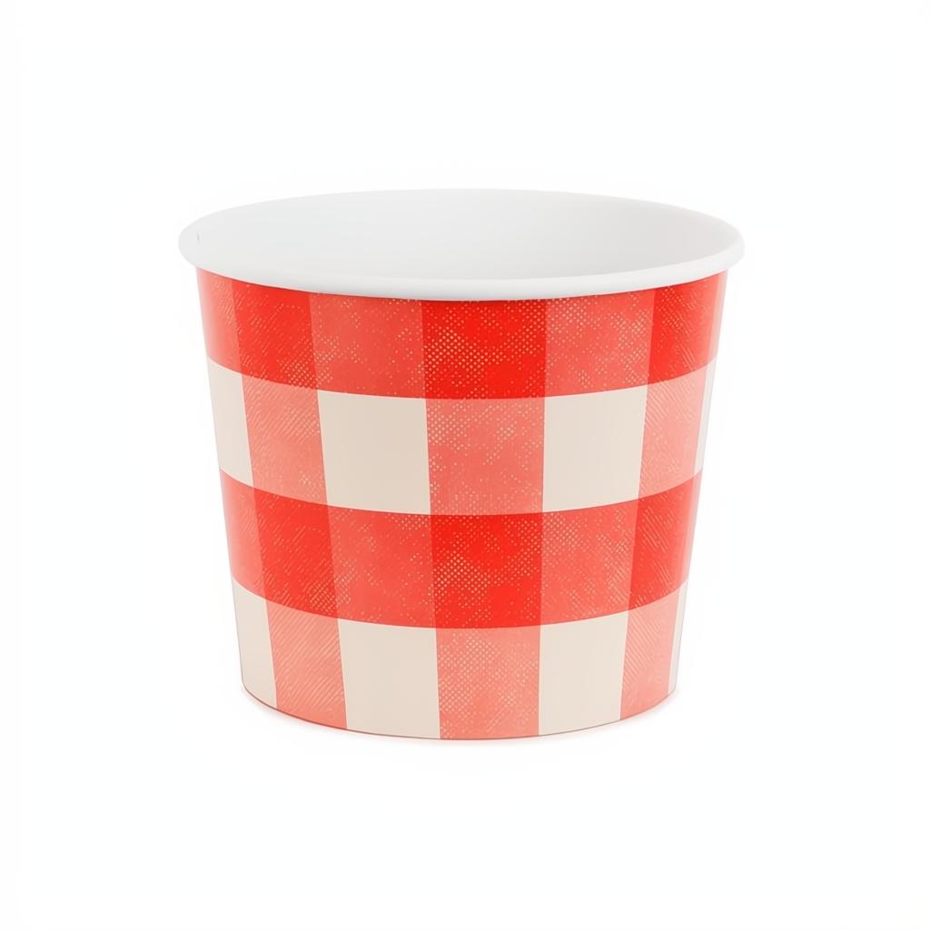 Snack-Eimer kariert, 14 cm PartyDeco 2 fiestastore