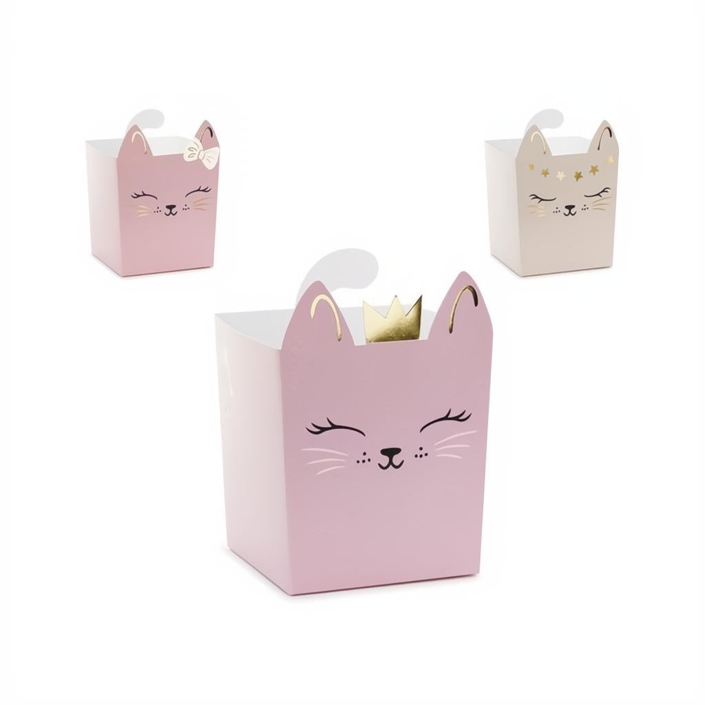 Snackboxen mit Katzenmotiv Snack- und Süsswarenverpackungen PartyDeco 1 fiestastore