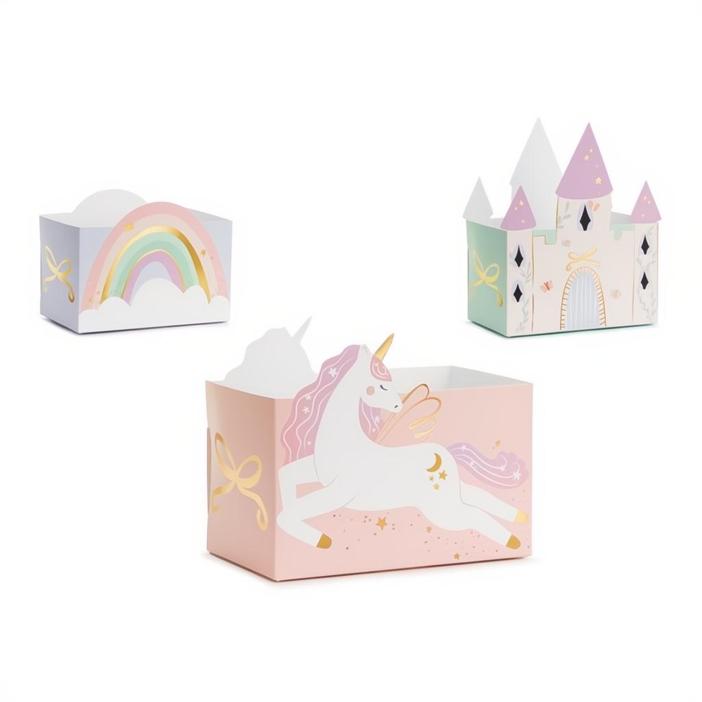 Snackboxen Schloss und Einhörner PartyDeco 1 fiestastore